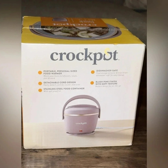 2 NWT Crockpots Lunch Size Pink/Red/1 person 20 oz Food Warmers - Picture 2 of 9